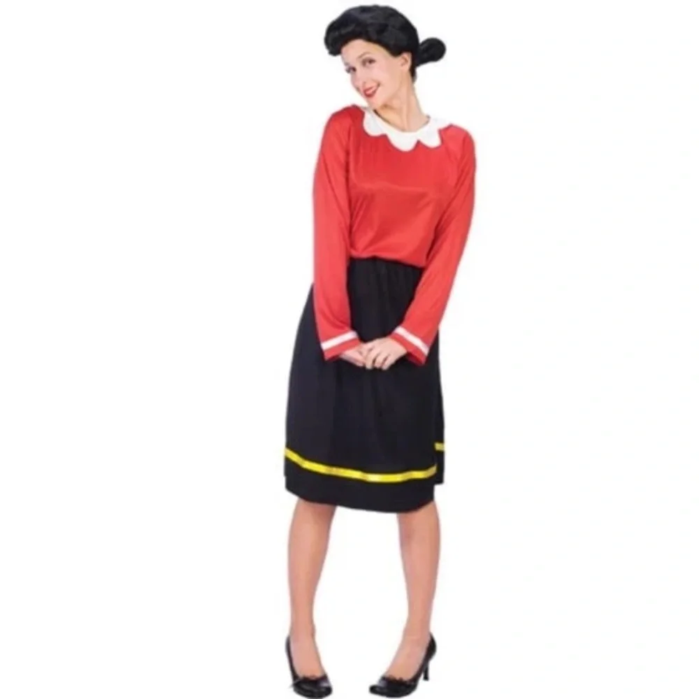 Olive Oyl Costume Plus Size 16-20 Complete Set with Wig